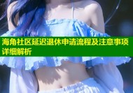 海角社区延迟退休申请流程及注意事项详细解析