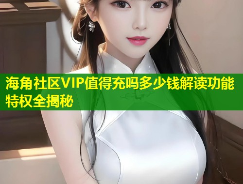 海角社区VIP值得充吗多少钱解读功能特权全揭秘  第1张