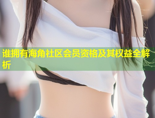 谁拥有海角社区会员资格及其权益全解析  第1张